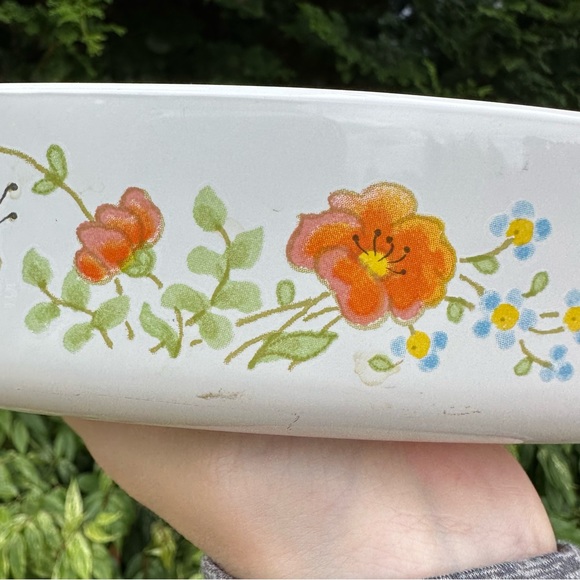 Vintage Corningware Wildflower Ceramic Casserole Dish/Pan | A-8-B | 1.4 Liter - Picture 2 of 10